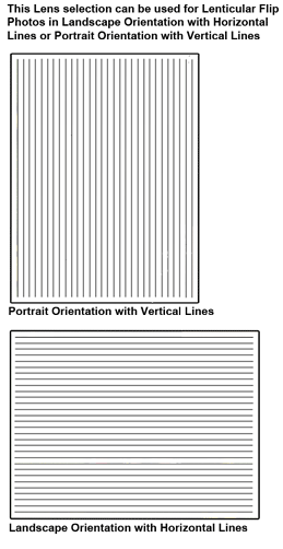 Flip 11x14 (27.9x35.6 cm) 40 LPI Lenticular Lens with Adhesive. Lines - Long Side. MAIN