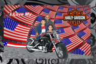 Harley Motorcycle1 3D Background and Foreground MAIN
