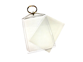 2x3 Clear Key Chains with 60 LPI Lenticular Lens (25 Minimum) LARGE