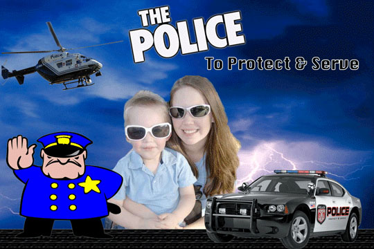 Police 3D Background and Foreground THUMBNAIL