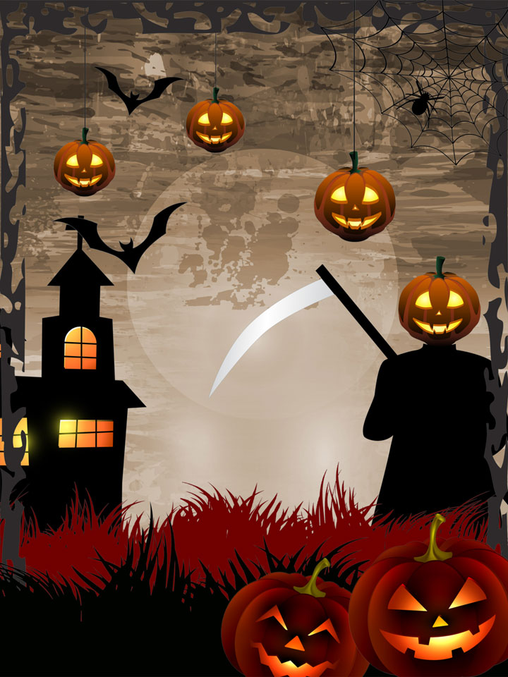 Pumpkin Reaper 3D Background and Foreground THUMBNAIL