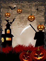 Pumpkin Reaper 3D Background and Foreground MAIN