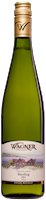 Bottle of Dry Riesling with our vinifera wine label featuring our distinctive Octagon shaped winery. THUMBNAIL