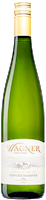 Bottle of Dry Gewurztraminer wine with our vinifera wine label featuring our distinctive Octagon shaped winery THUMBNAIL