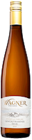 Bottle of Semi-Dry Gewurztraminer wine with our vinifera wine label featuring our distinctive Octagon shaped winery THUMBNAIL