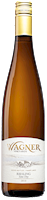 Bottle of Semi-Dry Riesling wine with our vinifera wine label featuring our distinctive Octagon shaped winery. THUMBNAIL