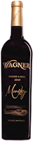 Bottle of our bordeaux style blend: Meritage. This blend features Cabernet Franc, Cabernet Sauvignon, and Merlot. THUMBNAIL