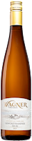 Bottle of Semi-Dry Gewurztraminer wine with our vinifera wine label featuring our distinctive Octagon shaped winery MAIN