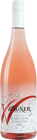 A bottle of our Bubbly Rosé of Cabernet Franc MAIN