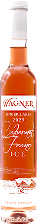 375 ml bottle of Riesling Ice Wine with our vinifera wine label featuring our distinctive Octagon shaped winery. MAIN