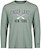 Long sleeve t-shirt in light green with navy text that says Finger Lakes New York SWATCH