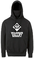 Wagner Valley Brewing Co hoodie with face mask built in THUMBNAIL