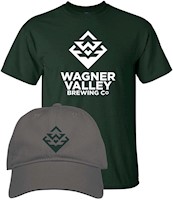 Wagner Valley Brewing Co. green t-shirt and ballcap combo MAIN