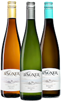 3 Bottle collection of Rieslings. One bottle each of our Rieslings: Dry, Semi-Dry, and Select (our sweetest Riesling). THUMBNAIL