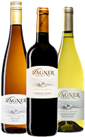 3 Bottle collection: One bottle each of Semi-Dry Riesling, Cabernet Franc, and Barrel Fermented Chardonnay. MAIN