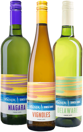 3 Bottle collection of some of our sweet and fruity wines. One bottle each of Niagara, Vignoles, and Delaware wines. MAIN