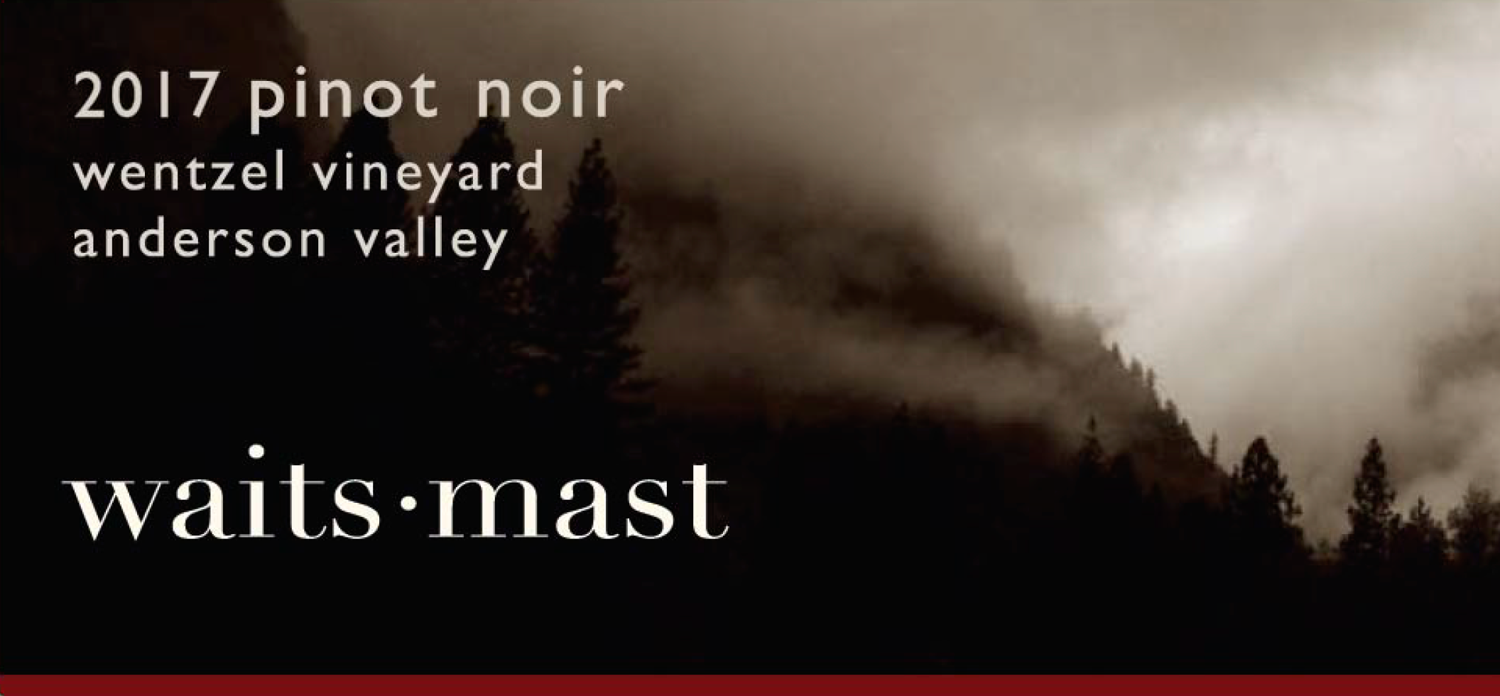 2017 Waits-Mast Pinot Noir, Wentzel Vineyard, Anderson Valley THUMBNAIL
