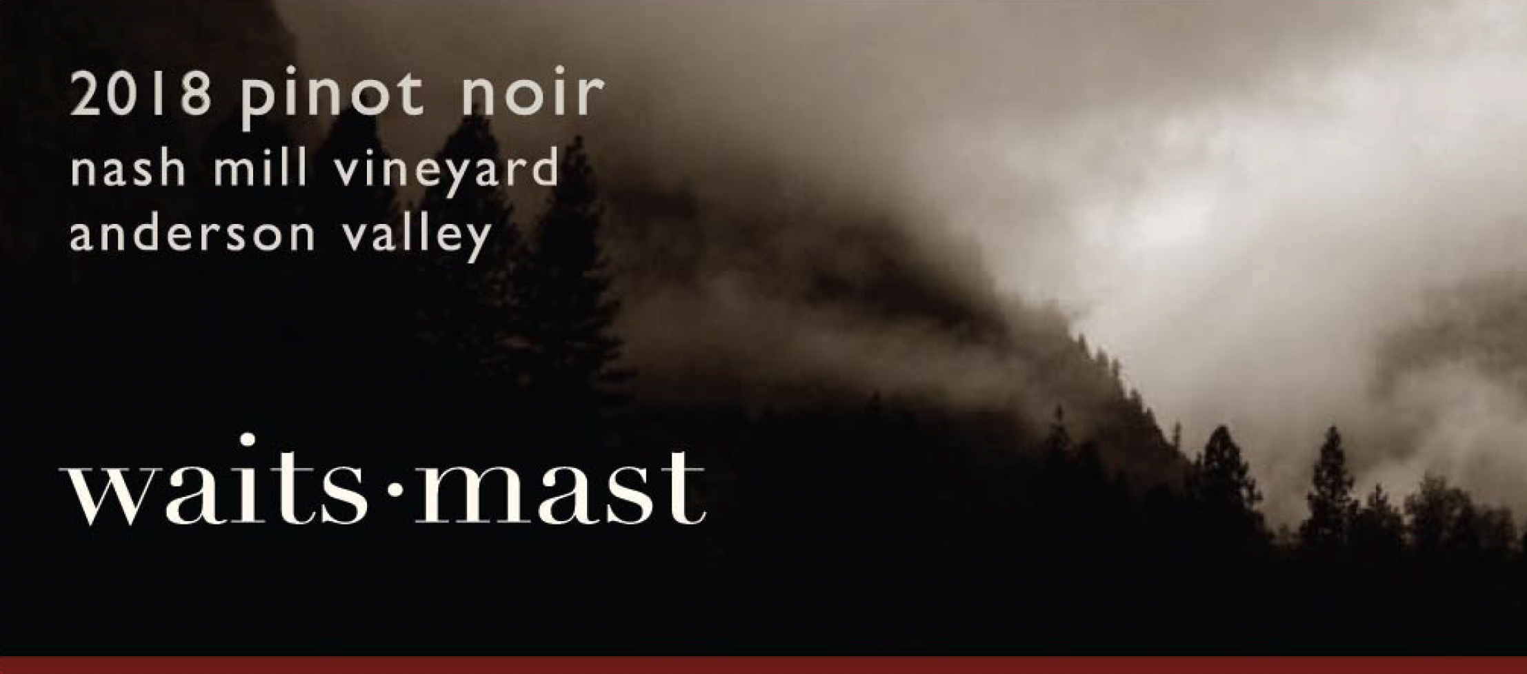 2019 Waits-Mast Pinot Noir, Nash Mill Vineyard, Anderson Valley THUMBNAIL