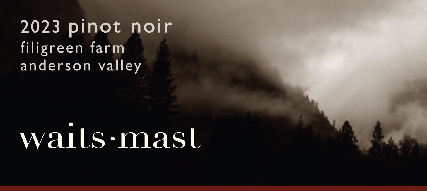 2023 Waits-Mast Pinot Noir, Filigreen Farm Vineyard, Anderson Valley THUMBNAIL