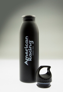 AMERICAN RACING LOGO STAINLESS WATER BOTTLE  - ARBOTTLE-2-BK SWATCH