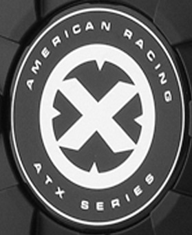 AMERICAN RACING ATX SERIES REPLACEMENT STICKER LOGO FOR  AX190 / AX191 / AX192 THAT HAVE CAP PART# SCB186 MAIN