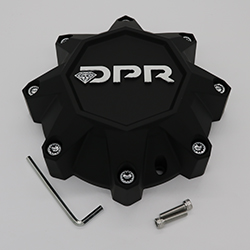 DPR MATTE BLACK CAP - CAP-DPR-B SHORT W/ SM CHR DIAMOND LOGO SWATCH