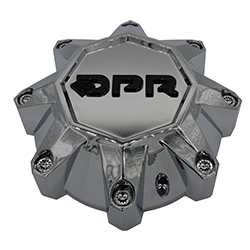 DPR CHROME CAP - CAP-DPR-C SHORT W/ SM BLK DIAMOND LOGO SWATCH