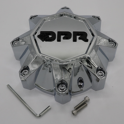 DPR CHROME CAP - CAP-DPR-C SHORT W/ SM BLK DIAMOND LOGO SWATCH