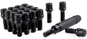 12x1.5 Conical Lug Bolt Kit w/Key-Black THUMBNAIL