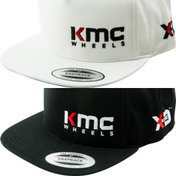 KMC & XD SERIES LOGO SNAPBACK "FLAT BILL" HAT - WHITE OR BLACK THUMBNAIL