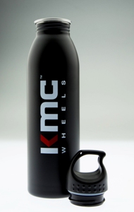 KMC LOGO STAINLESS WATER BOTTLE- KMBOTTLE-2-BK SWATCH