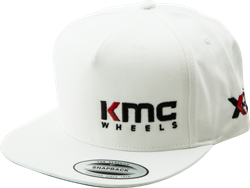 KMC & XD SERIES LOGO SNAPBACK "FLAT BILL" HAT - WHITE OR BLACK MAIN