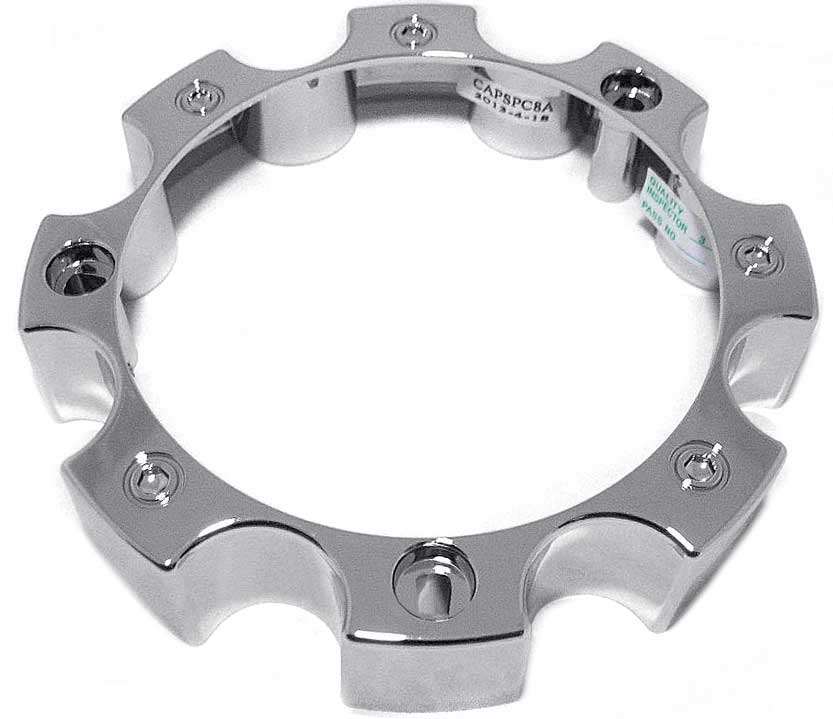 thumbnail interactive-video image 1 of American Racing ATX Chrome 8-Lug Center Cap For AR708 Wheels – P/N M564AR, Bolt-On, Hardware Included 1 of 3