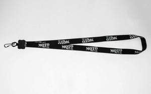 MOTO METAL LOGO LANYARD BLACK THUMBNAIL