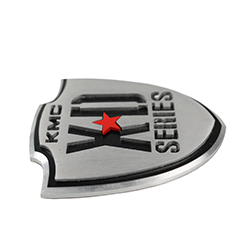 KMC XD SERIES LOGO SMALL VEHICLE BADGE  3.1/4" SWATCH