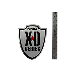 KMC XD SERIES LOGO SMALL VEHICLE BADGE  3.1/4" MAIN