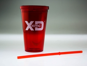 XD SERIESLOGO RED PLASTIC TUMBLER CUP MAIN