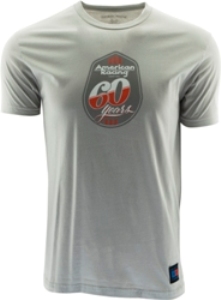 AMERICAN RACING 60 YEARS "RETRO" TSHIRT - LT. GREY OR CHARCOAL SWATCH