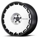KMC WHEELS SKILLET KM689 BLACK W/ MACHINE FACE REPLACEMENT CAP MAIN