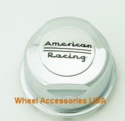 AMERICAN RACING CHROMED PLASTIC CENTER CAP CHROME LOGO MAIN