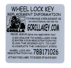 wheel lock key replacement