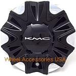 KMC 678 SPLINTER GLOSS BLACK 497L178-B001 CENTER CAP THUMBNAIL