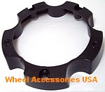 OPEN END GLOSS BLACK 5 LUG CENTER CAP THUMBNAIL