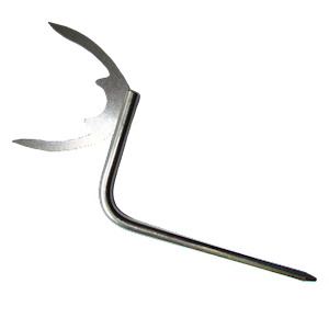 8632 Curved Edentulous Facebow Fork LARGE