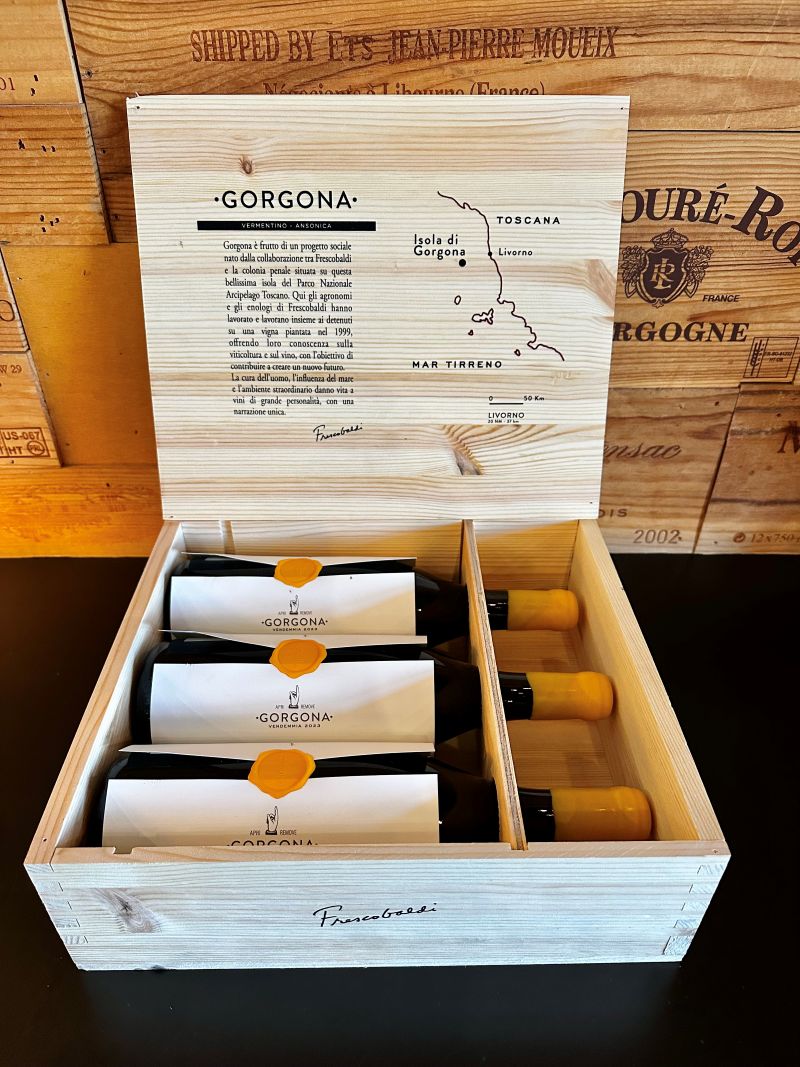 2023 Frescobaldi Gorgona Bianco - 3btl Box MAIN